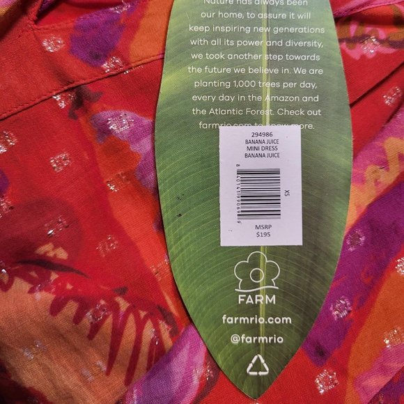 FARM Rio Banana Juice Cotton Minidress - Picture 6 of 7